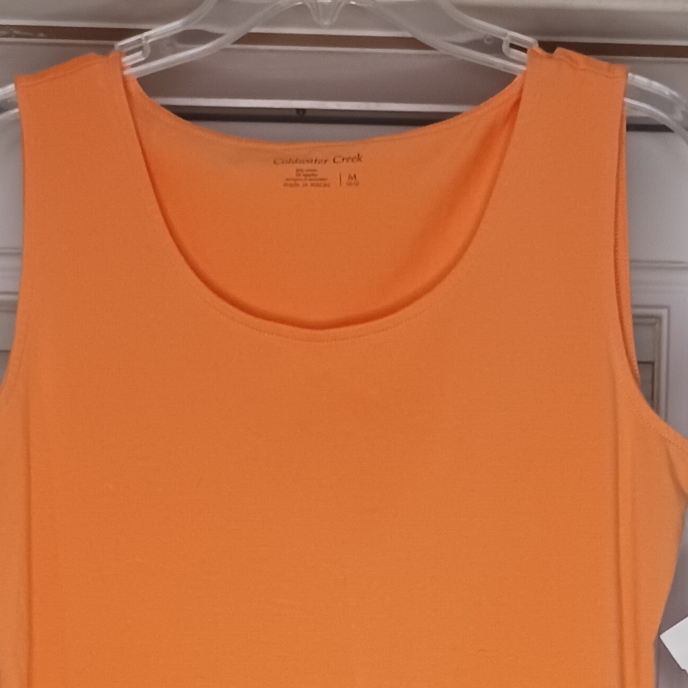 Coldwater Creek Orange Tank Top - Picture 2 of 3